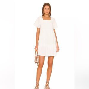 Rails - White Cotton Gauze Mini Dress, Size Small
